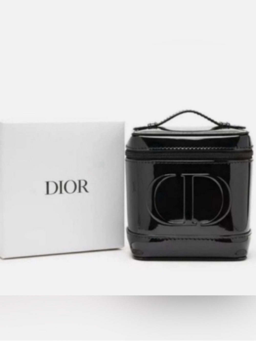 Dior Men’s Black Patent Leather CD Vanity Case